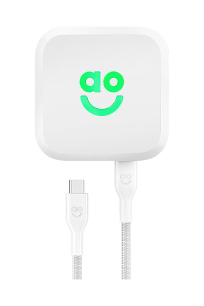 AO 45w Charger and USB-C Cable - Fixed Pin